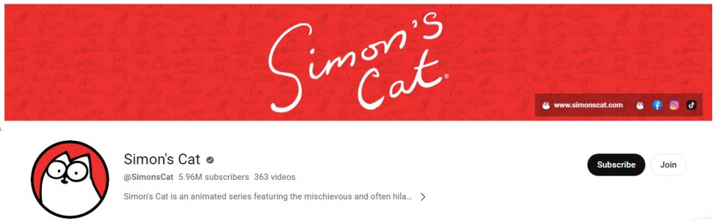 YouTube animated series: Simon's Cat