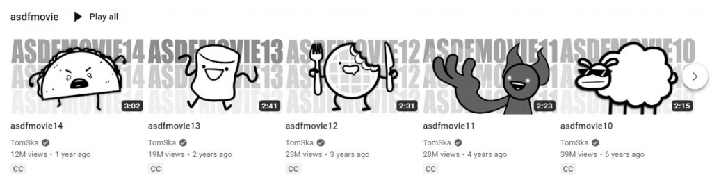 YouTube animated series: asdfmovie