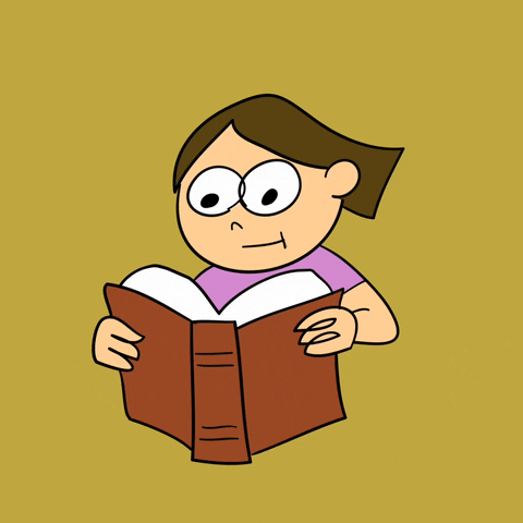 girl reading a book and diving right into it and disappearing