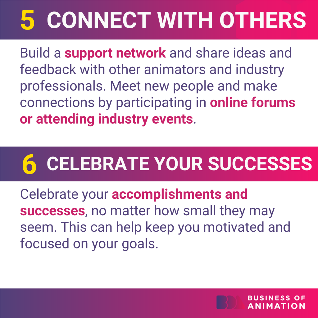 connect with others by building a support network and celebrate your successes