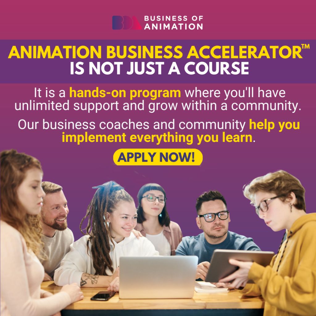 the animation business accelerator program is not just a course
