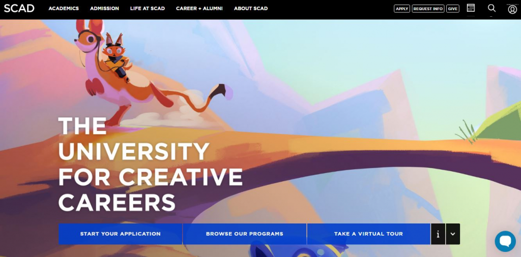 Savannah College of Art and Design (SCAD) website