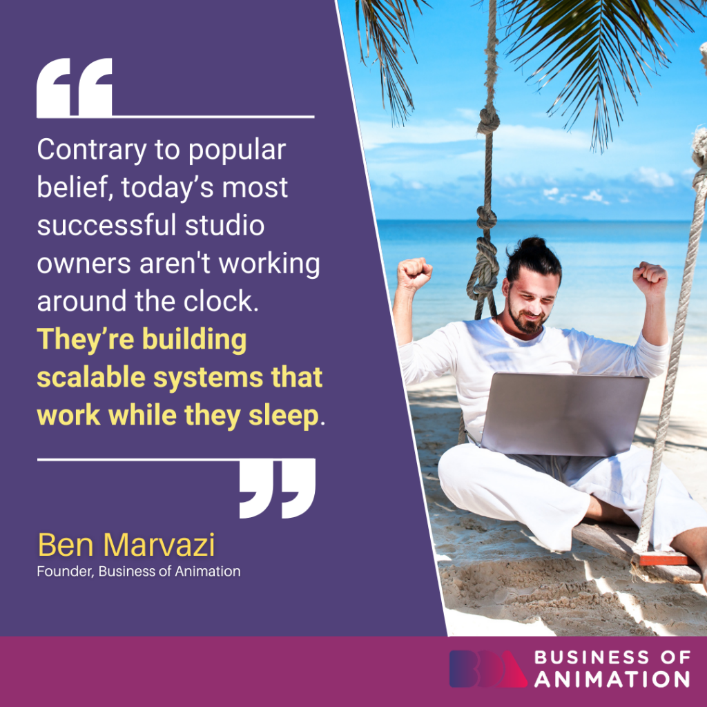 Ben Marvazi: "Contrary to popular belief, today’s most successful studio owners aren't working around the clock. They’re building scalable systems that work while they sleep."